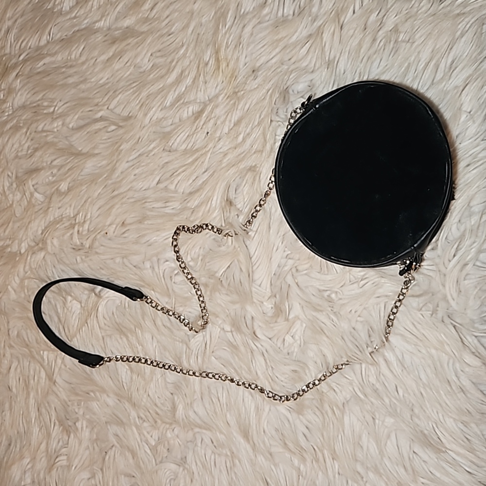 Mandee Y2K Black Faux Fur Purse w/ Silver Chain Strap | Mini Shoulder Bag